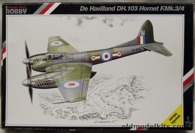 Special Hobby 1/72 Dh-103 Hornet F.Mk.3/4 - RAF No. 45 Sq Butterworth Malaya 1955 / No. 33 Sq Butterworth 1955 / No. 64 Sq Linton-on-Ouse 1948, SH72054 plastic model kit